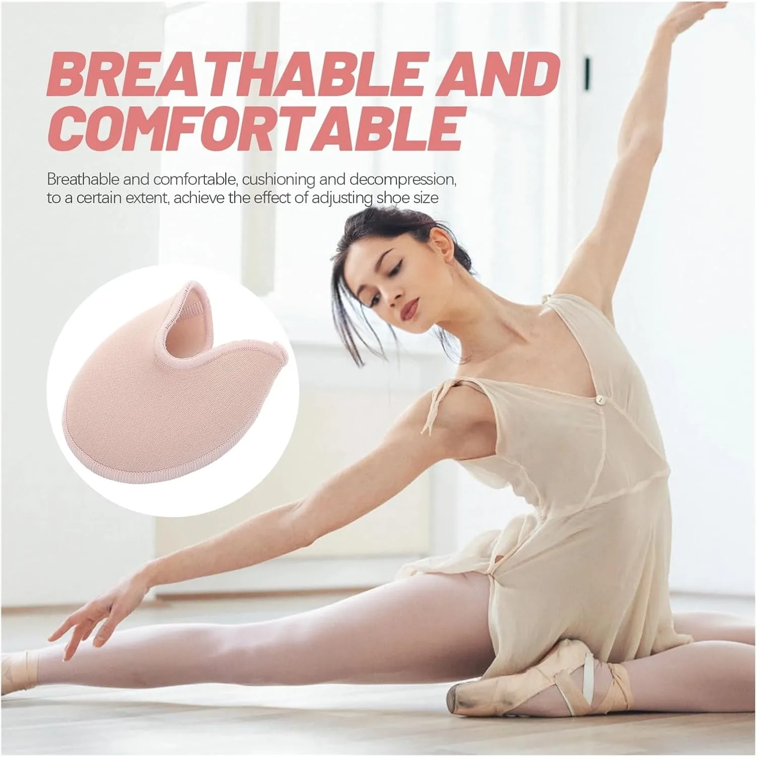 1 Pair Ballet Shoe Toe Protector Silicone Gel Pointe Toe Cap for Toes Protectors for Shoes Toe Forefoot Pad Protective Cover