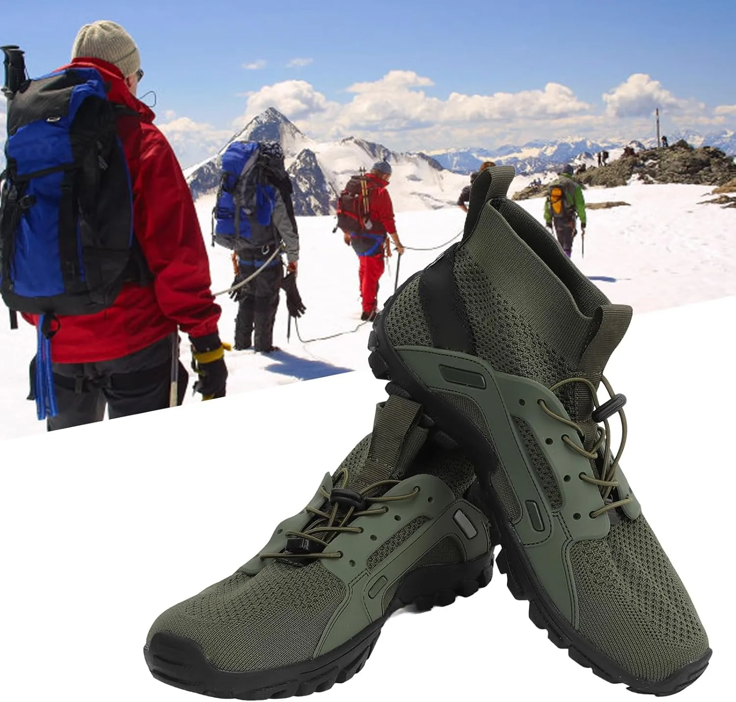 Alomejor Hiking Shoes Soft Breathable Comfortable Prevent Slip Men Water Shoes Wading Shoes for Beach Fishing Walking