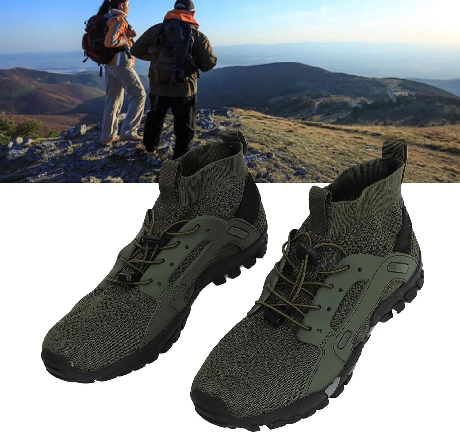 Alomejor Hiking Shoes Soft Breathable Comfortable Prevent Slip Men Water Shoes Wading Shoes for Beach Fishing Walking
