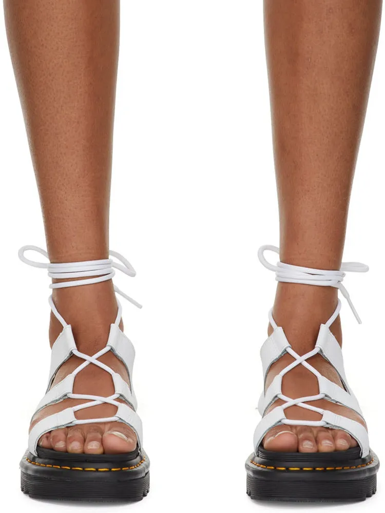 Amozae-Criss Cross Leather Flats Sandals