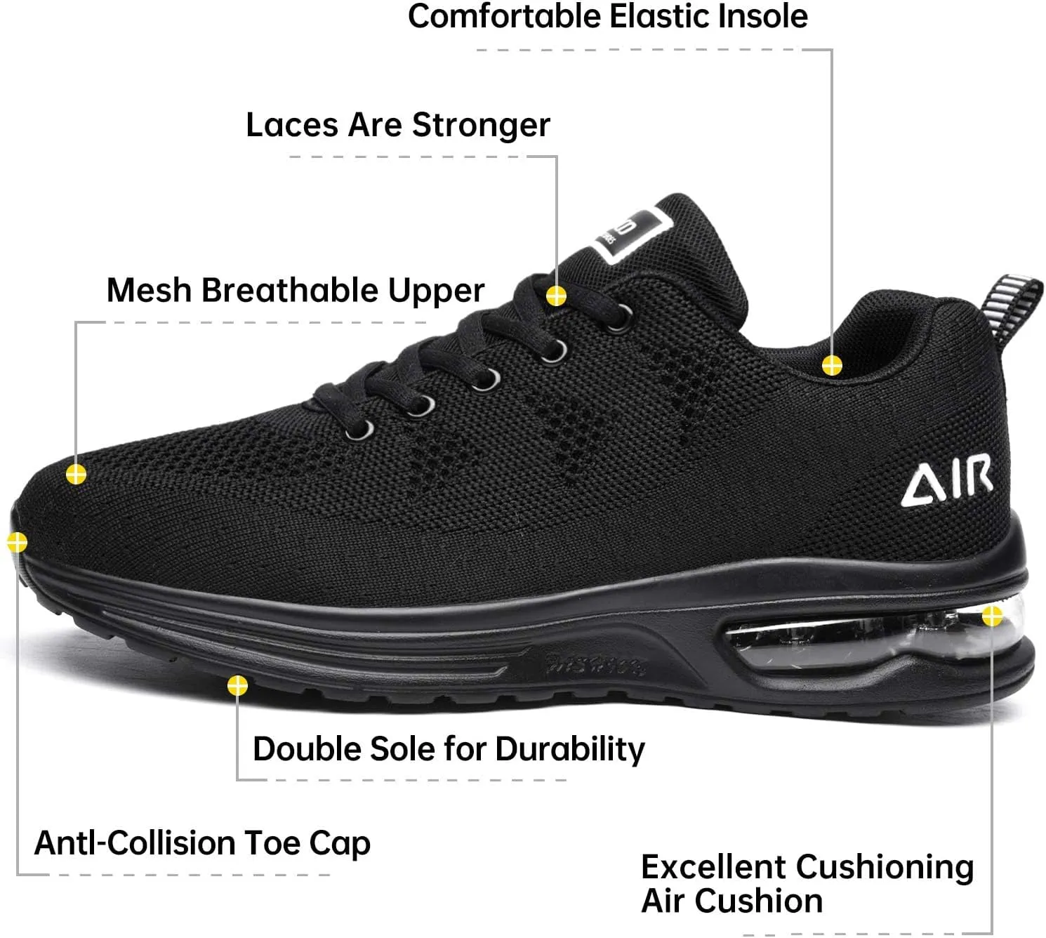 Autper Mens Athletic Running Shoes Sneakers Lightweight Sport Gym Jogging Walking Tennis Sneakers US 6.5-US 12.5