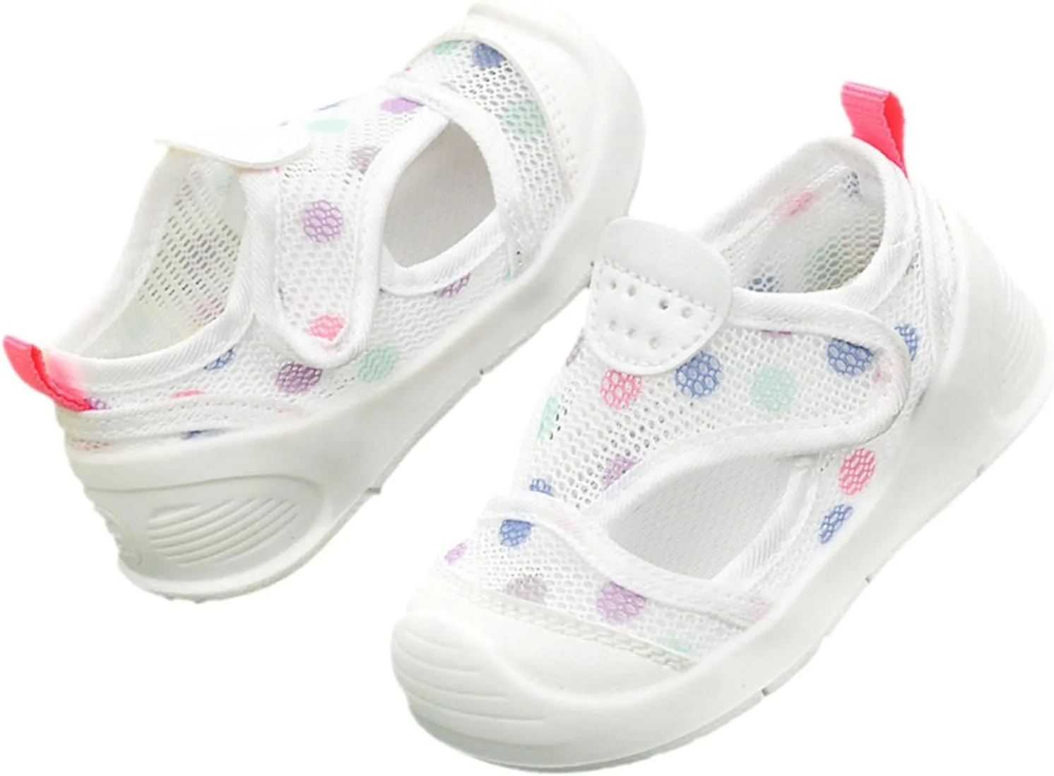 Baby Sandals Kids Mesh Breathable Cartoon Print Sock Shoes Children Anti-Slip Soft Sole Sport Sneakers with Hook Toddler Canvas Shoes