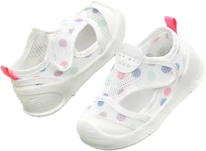 Baby Sandals Kids Mesh Breathable Cartoon Print Sock Shoes Children Anti-Slip Soft Sole Sport Sneakers with Hook Toddler Canvas Shoes
