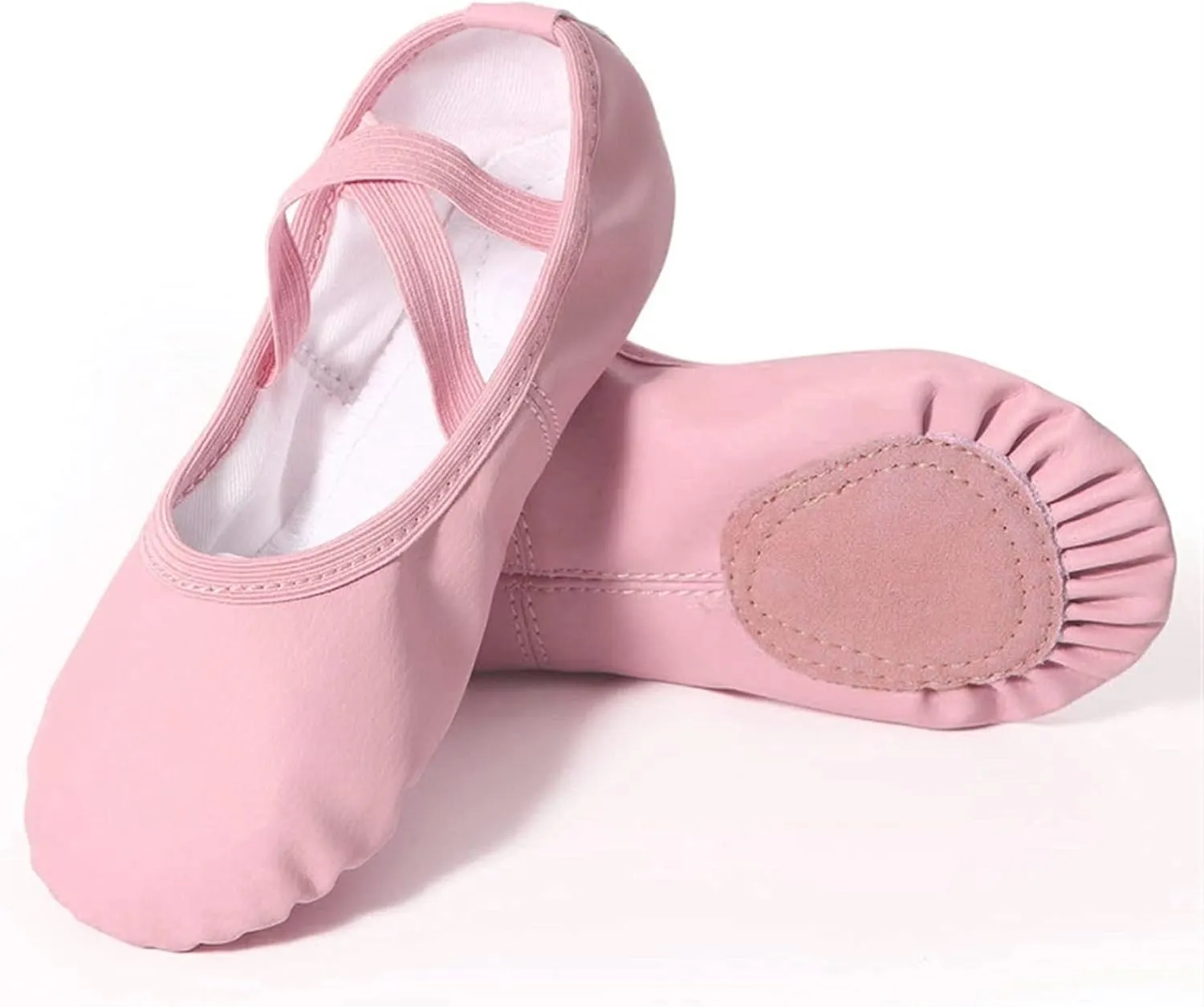 Ballet Shoes 2 Pairs Dancer Girls Point Shoes for Ballet Kids Dance Practice Slippers Professional Canvas Yoga Ballet Latin Shoes for Girls Dance Slippers for Girls ToddlPink-29 EU