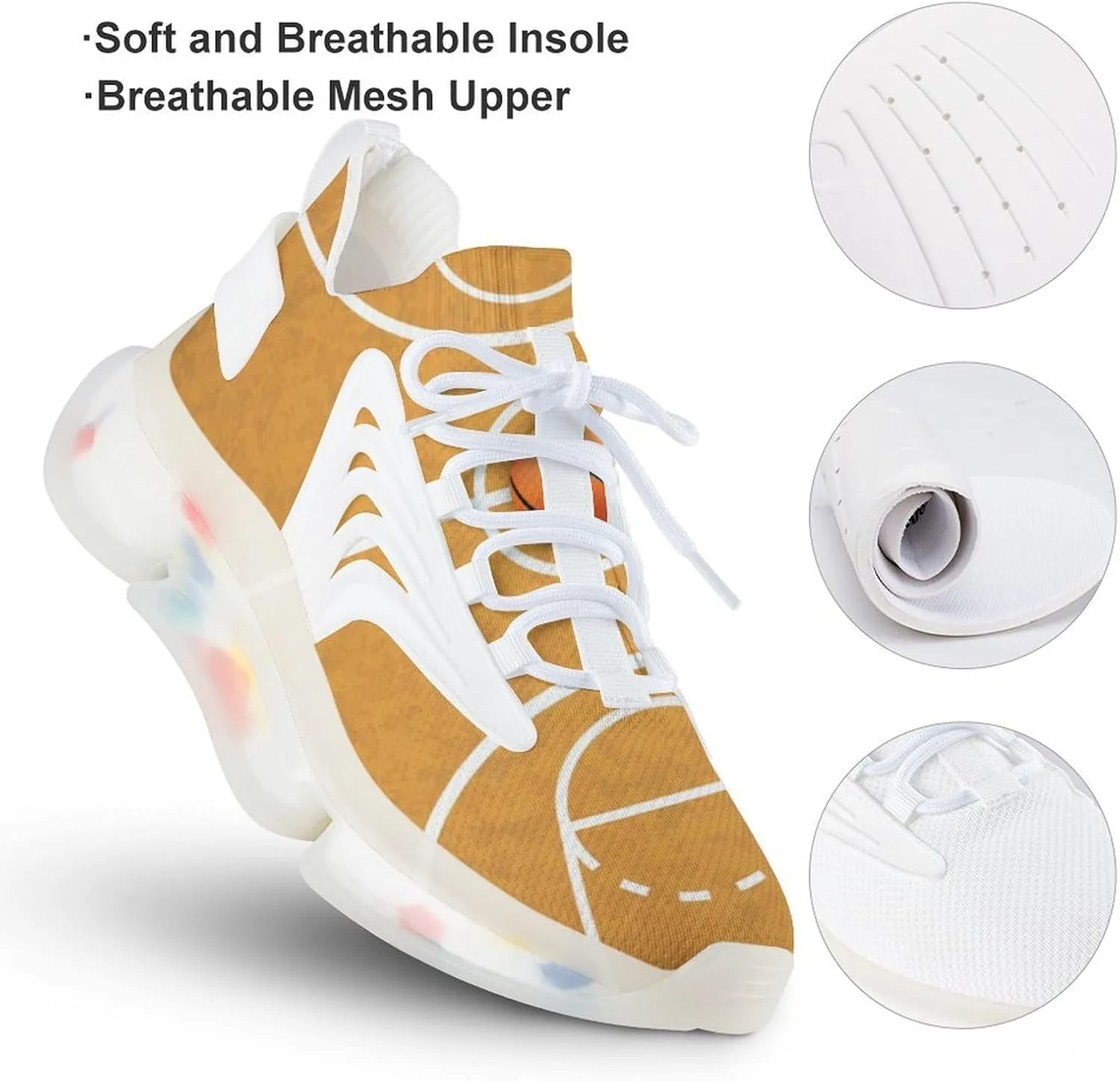 Basketball Court Running Shoes for Men Low Top Athletic Training Shoe Sports Walking Shoes Non-Slip Gym Sneakers
