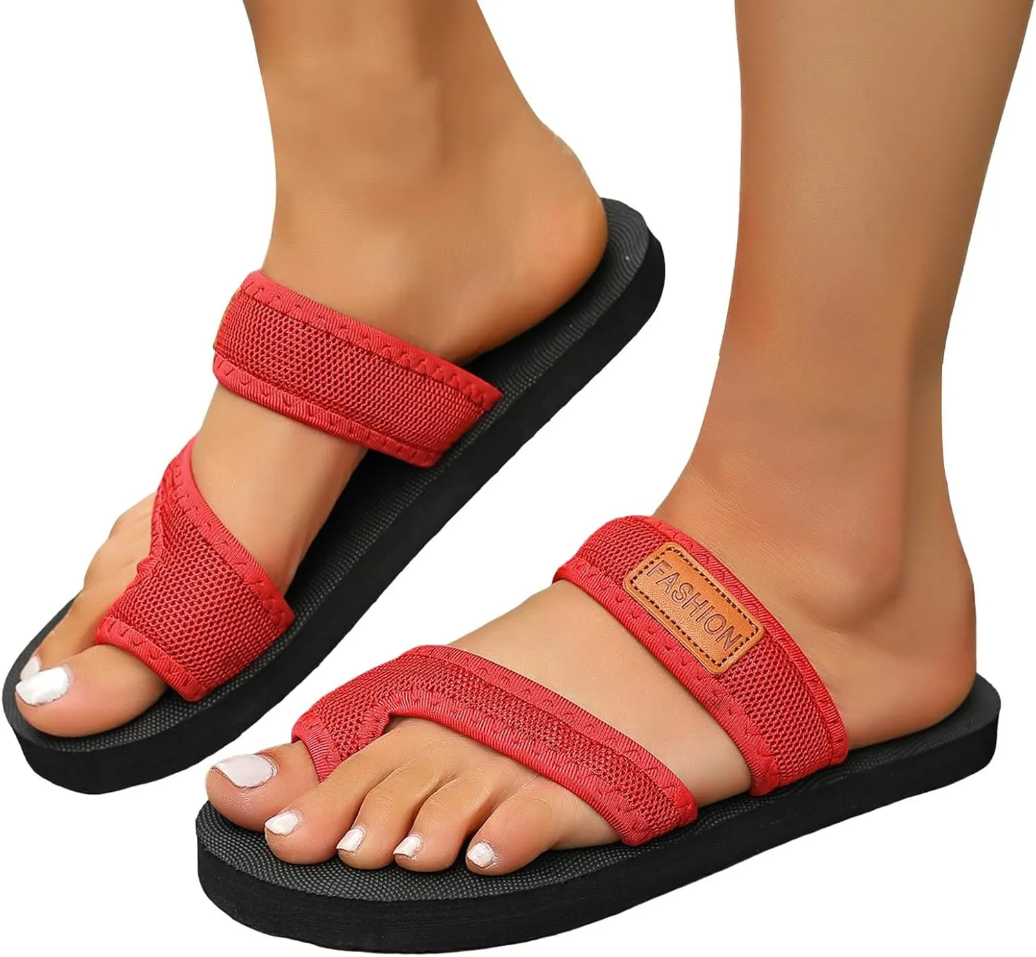 Beach Sandals for Summer Spring And Summer Women's Thong Sandals Fashion Leisure Mesh Lightweight Flat Toe Beach