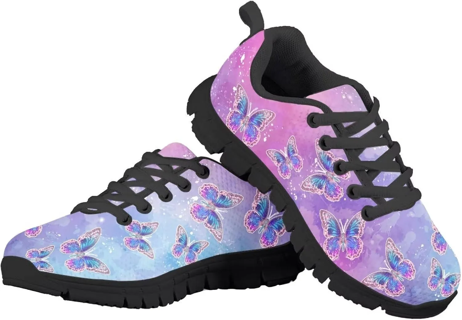 Boys Girls Shoes Non Slip Athletic Running Walking Kid Lightweight Lace Up Sneaker Breathable Mesh Upper Sport Shoe