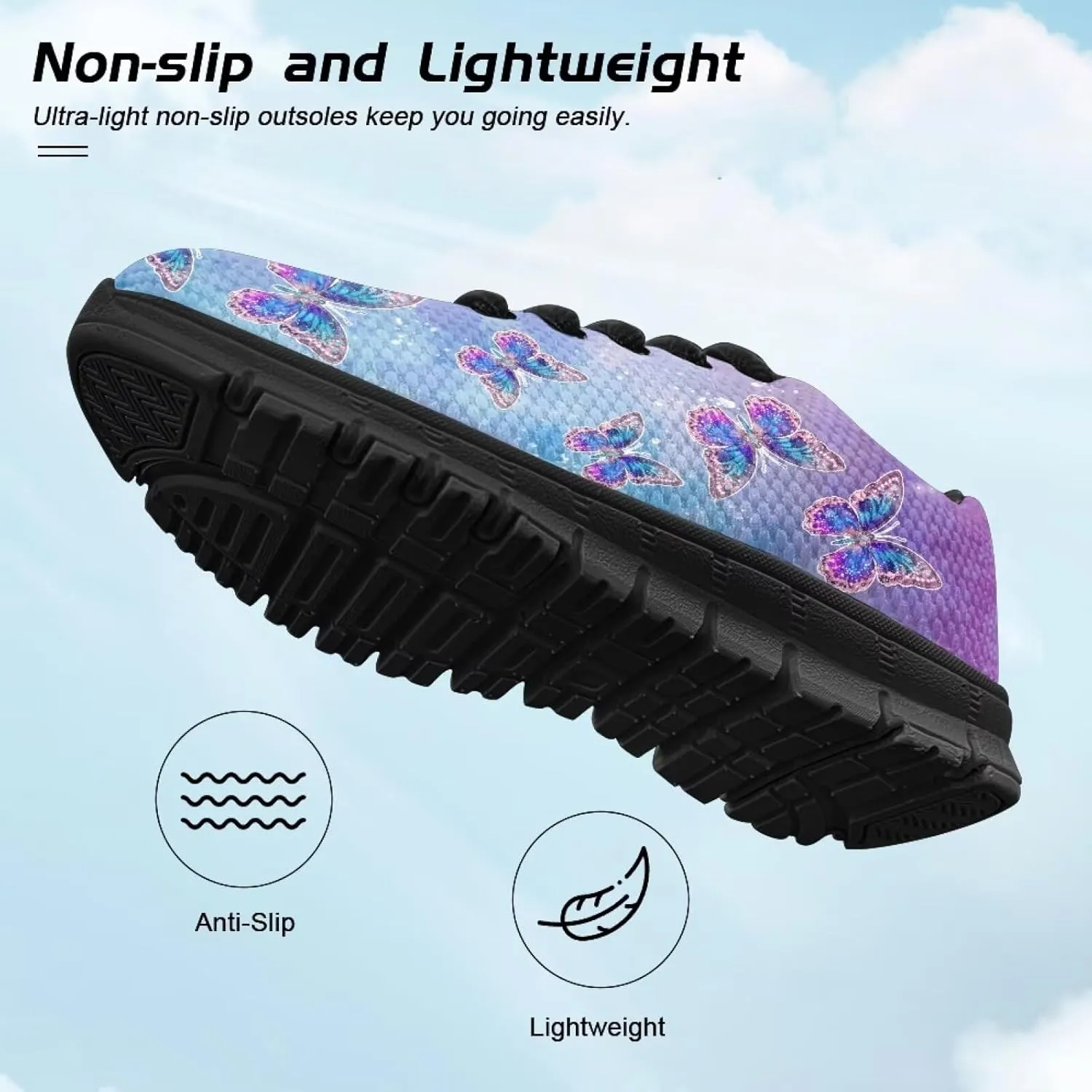 Boys Girls Shoes Non Slip Athletic Running Walking Kid Lightweight Lace Up Sneaker Breathable Mesh Upper Sport Shoe