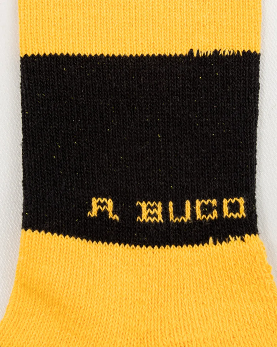 Buco Striped Action Socks - Yellow/Black