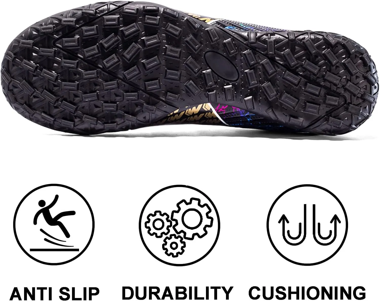 CERYTHRINA Men's Soccer Cleats Professional High-Top Soccer Boots Athletic Competition Training Football Shoes Outdoor Turf Shoes Sneakers