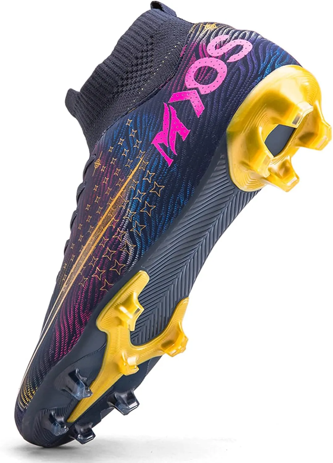 CERYTHRINA Mens Soccer Shoes Kids Football Boots Athletic High-Top Cleats Spike Shoes Competition Trainings Sneaker Outdoor/Indoor Running Soccer Boots