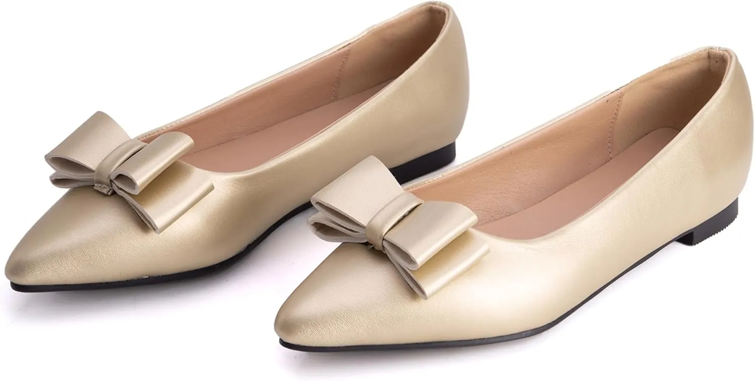 Comfort Flats Pointed Toe Slip On Patent Women Shoes