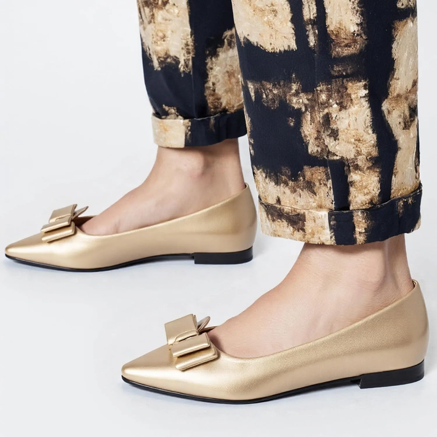 Comfort Flats Pointed Toe Slip On Patent Women Shoes