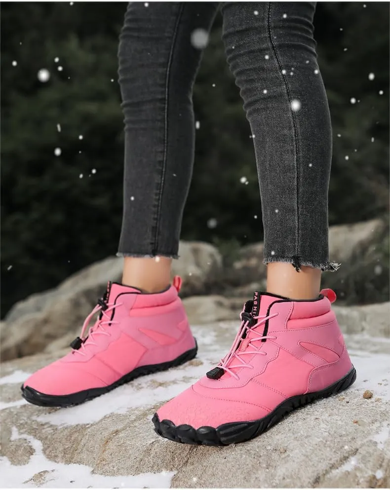 Cubicbee Men Women High Top Barefoot Cotton Shoes Soft Warm Ankle Boots Slip On Waterproof Outdoor Booties Non-Slip Snow Boots