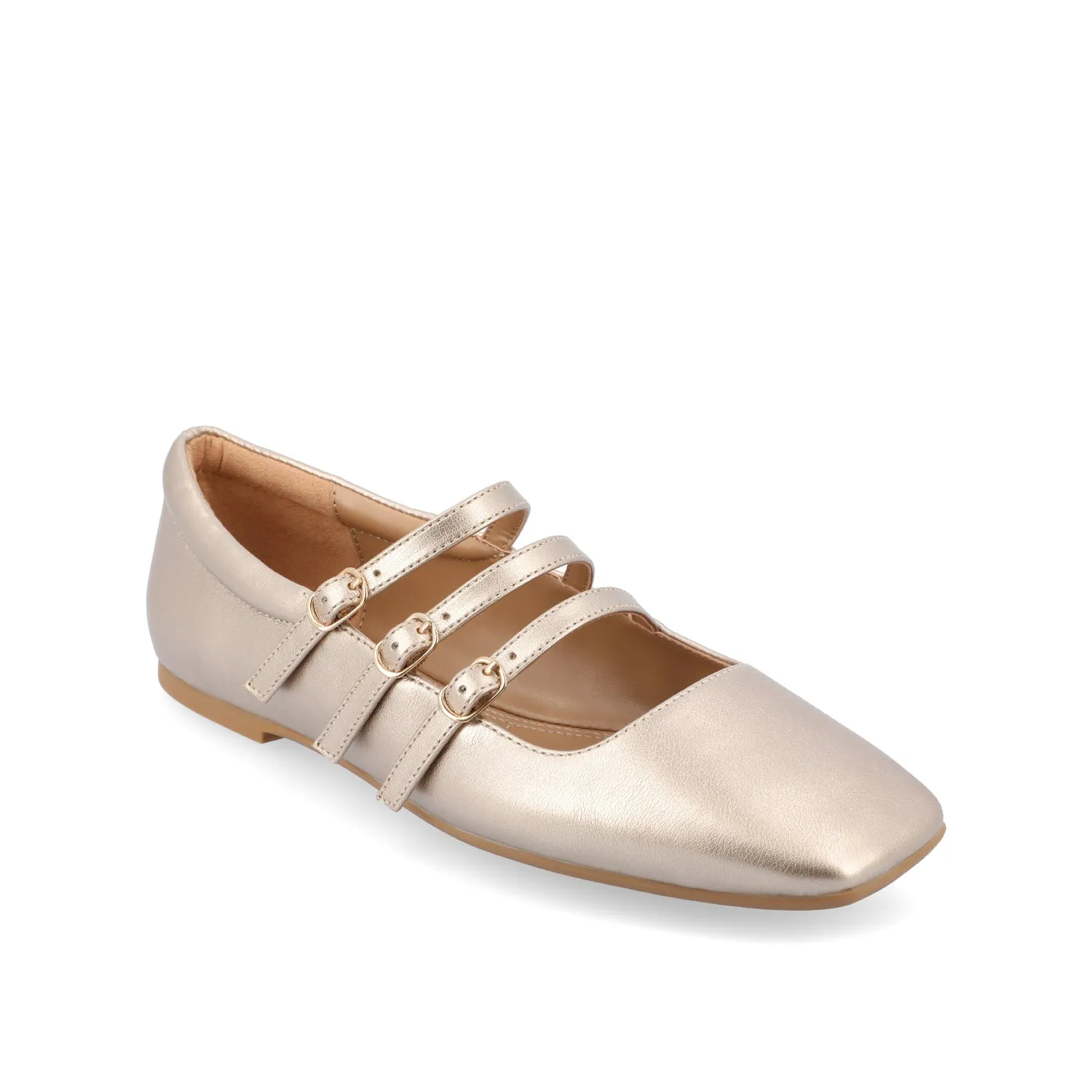 DARLIN BALLET FLATS IN FAUX LEATHER IN WIDE