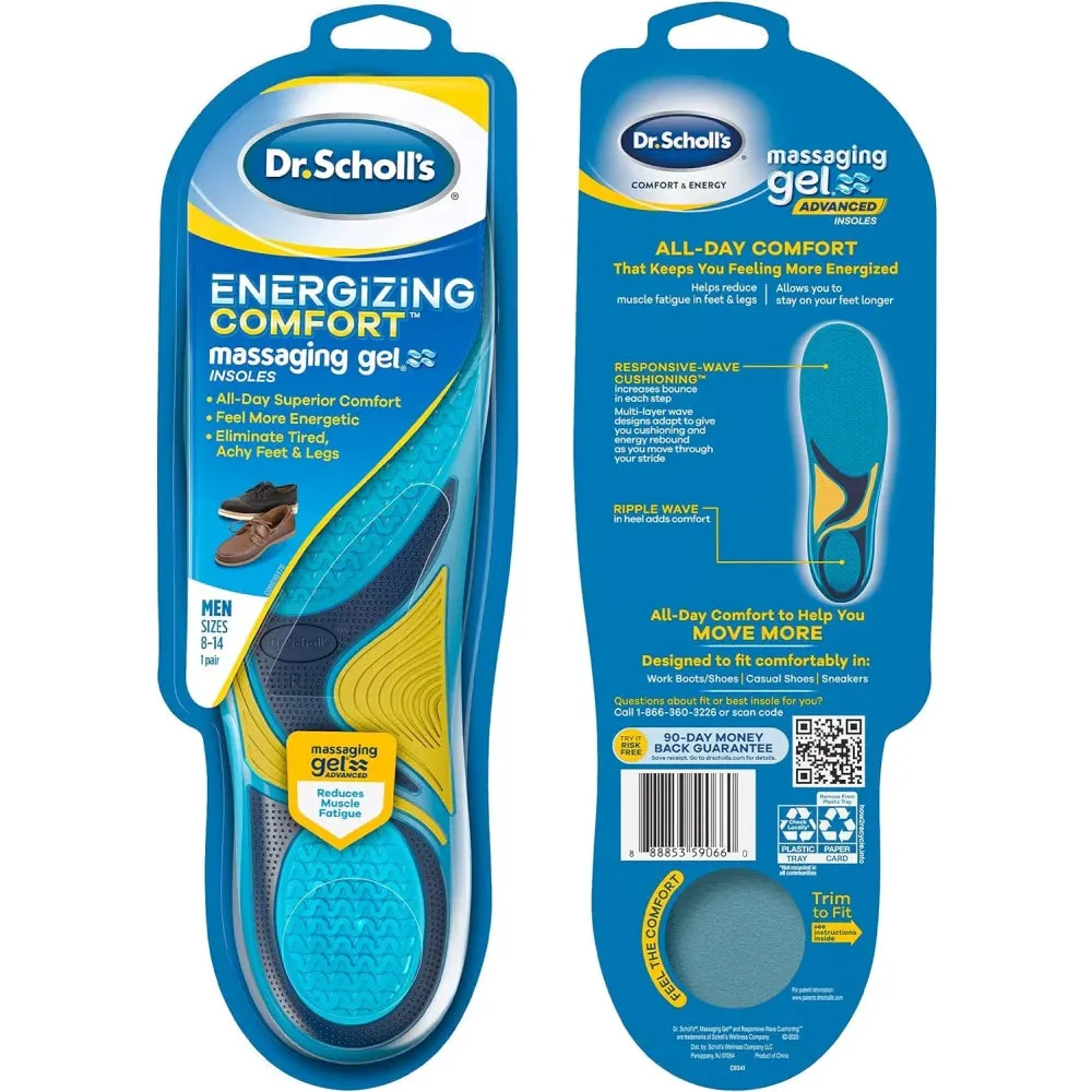 Dr. Scholl’s Energizing Comfort Everyday Insoles with Massaging Gel® Men
