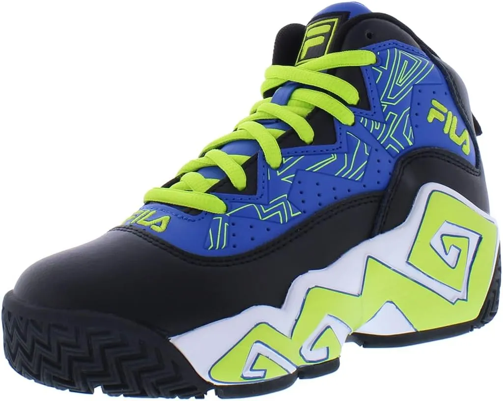 Fila Mb Boys Shoes Size 10.5, Color: Blue/Black/Lime