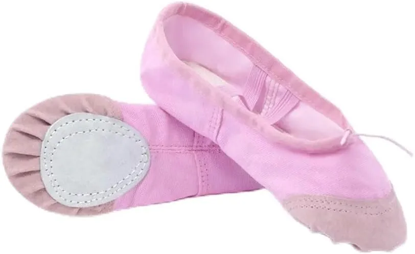 Flat Canvas Head Black White Soft Zapatos De Punta De Balleriny BD Ballet Belly Gym Yoga Dance Shoes Children Woman(P-Pink,42(24.5cm))