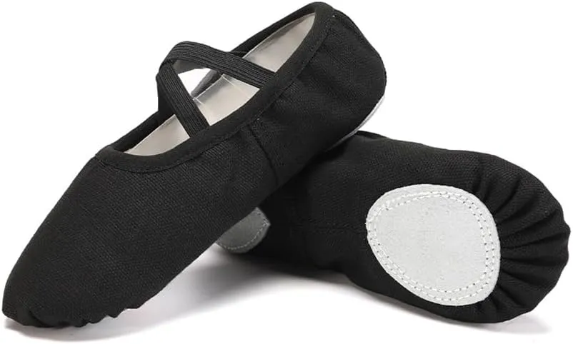 Girls Ballet Shoes for Woman Kids Ballet Slippers Women Ballet Flats Children Practise Dance Shoe Soft Sole Canvas Training Shoe(Light Pink,27 (18.5cm))