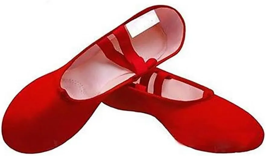 Girls Flat Canvas Head Black White Soft Ballet Slippers Ballet Belly Gym Yoga Dance Shoes Kids Woman Man(Pink,40)