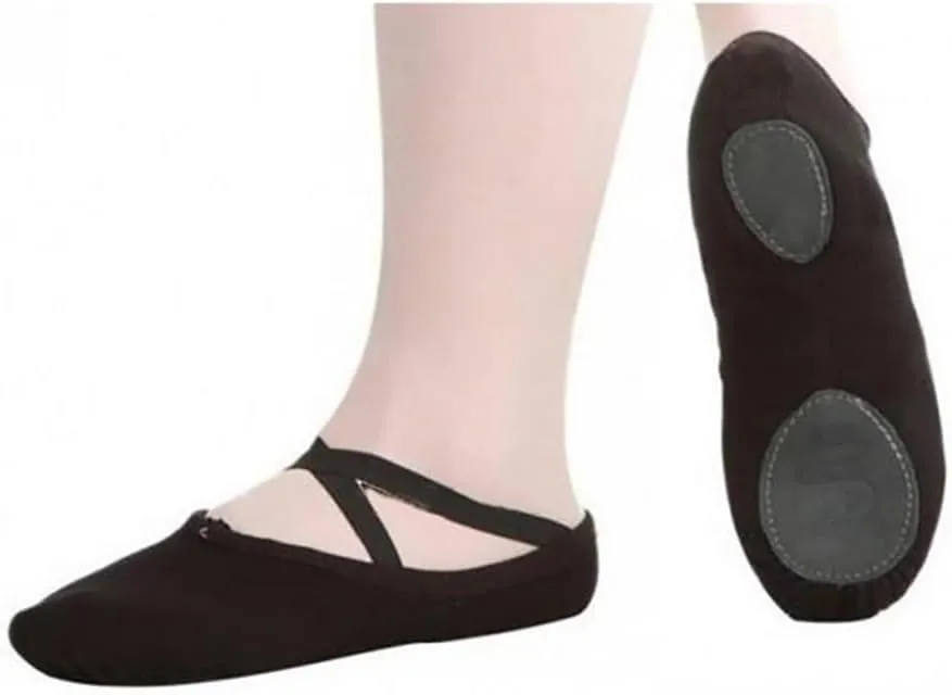 Girls Flat Canvas Head Black White Soft Ballet Slippers Ballet Belly Gym Yoga Dance Shoes Kids Woman Man(Pink,40)