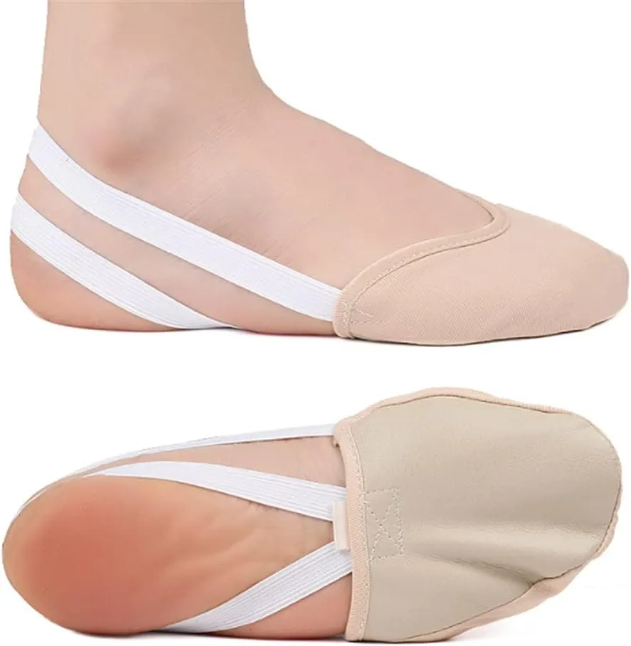 Half Sole Ballet Dance Shoes Socks, Breathable Anti-Slip Half Sole Ballet Slipper Leather Pirouette Dance Shoes, Men Women Ballet Dance Pointe Shoe Socks Pad for Jazz Gymnastic Ballet Dancer