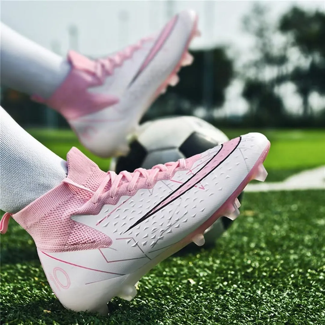 High-Top Soccer Cleats for Mens Womens Football Boots Youth Lightweight Professional Soccer Shoes Firm Ground