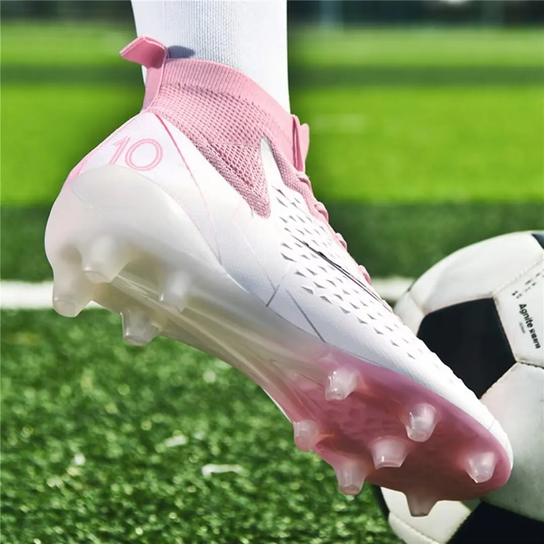 High-Top Soccer Cleats for Mens Womens Football Boots Youth Lightweight Professional Soccer Shoes Firm Ground