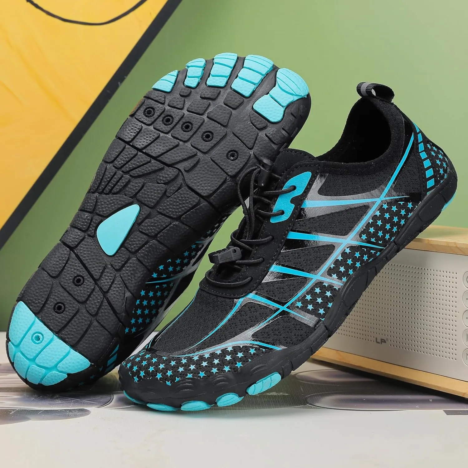 Hike Barefoot Shoes Womens Men,Athletic Hiking Footwear Barefoot,Non-Slip Athletic Barefoot Shoes Wide Toe Box Toe Water Shoes Quick Dry Zero Drop Trail Running Shoes