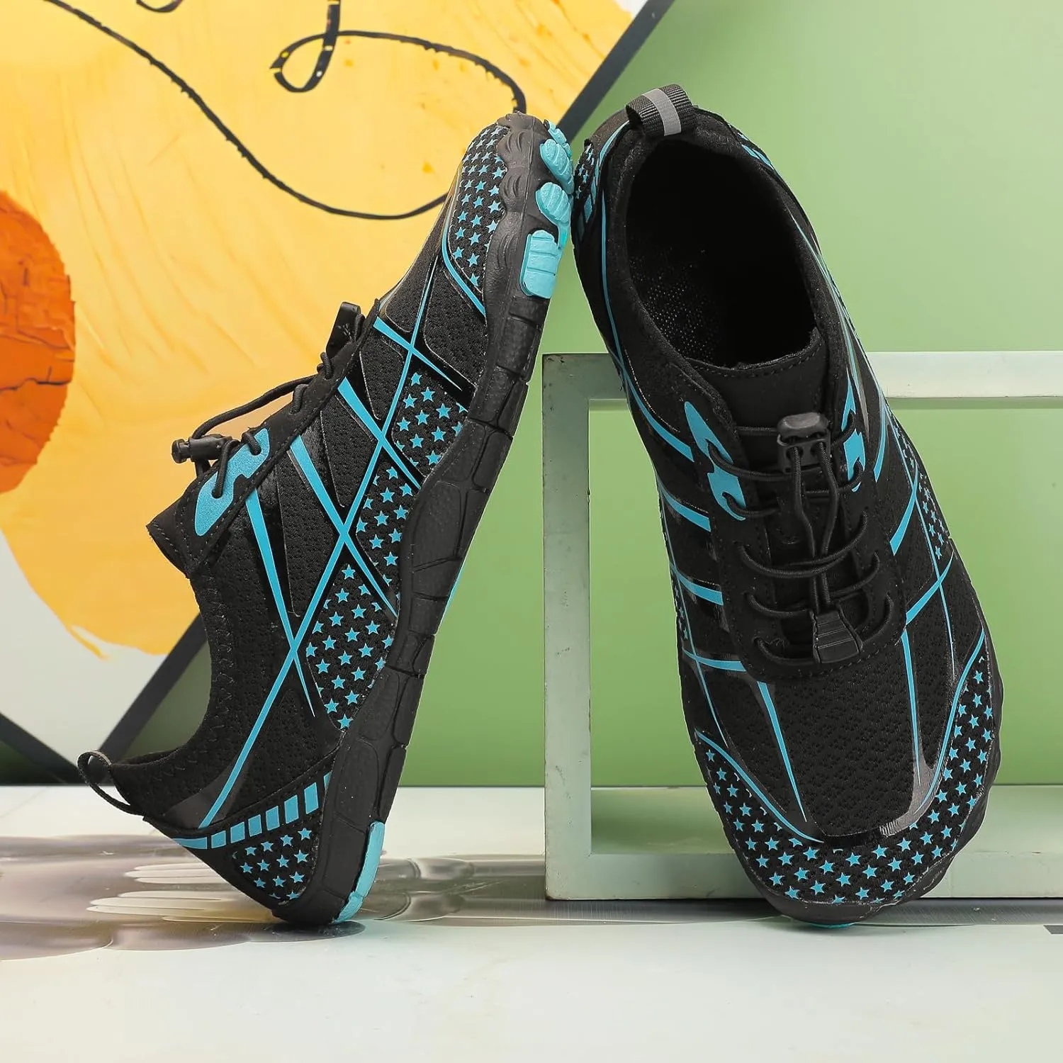 Hike Barefoot Shoes Womens Men,Athletic Hiking Footwear Barefoot,Non-Slip Athletic Barefoot Shoes Wide Toe Box Toe Water Shoes Quick Dry Zero Drop Trail Running Shoes