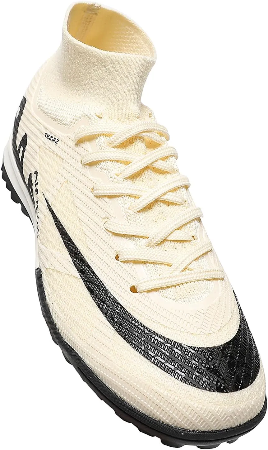 Kids Soccer Shoes Indoor Futsal Turf Big Boys Club TF Cleats Youths High Top Training Football Boots for Games Athletic