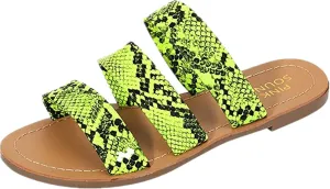 Ladmiple Sandals for Women Flat,Womens Strap Flats Sandal Flip Flops Open Toe Sandals Beach Summer Travel Shoes Slippers