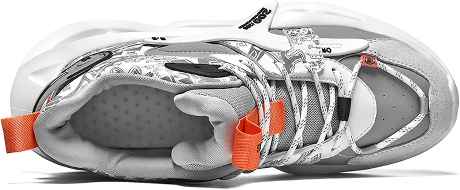 Men's Classic Noctilucent Casual and Fashionable Basketball Shoes Lightweight and Wide Edition Walking Shoes Team Sports Shoes Street Basketball Shoes Jogging Shoes Durable for Hiking Sports Shoes