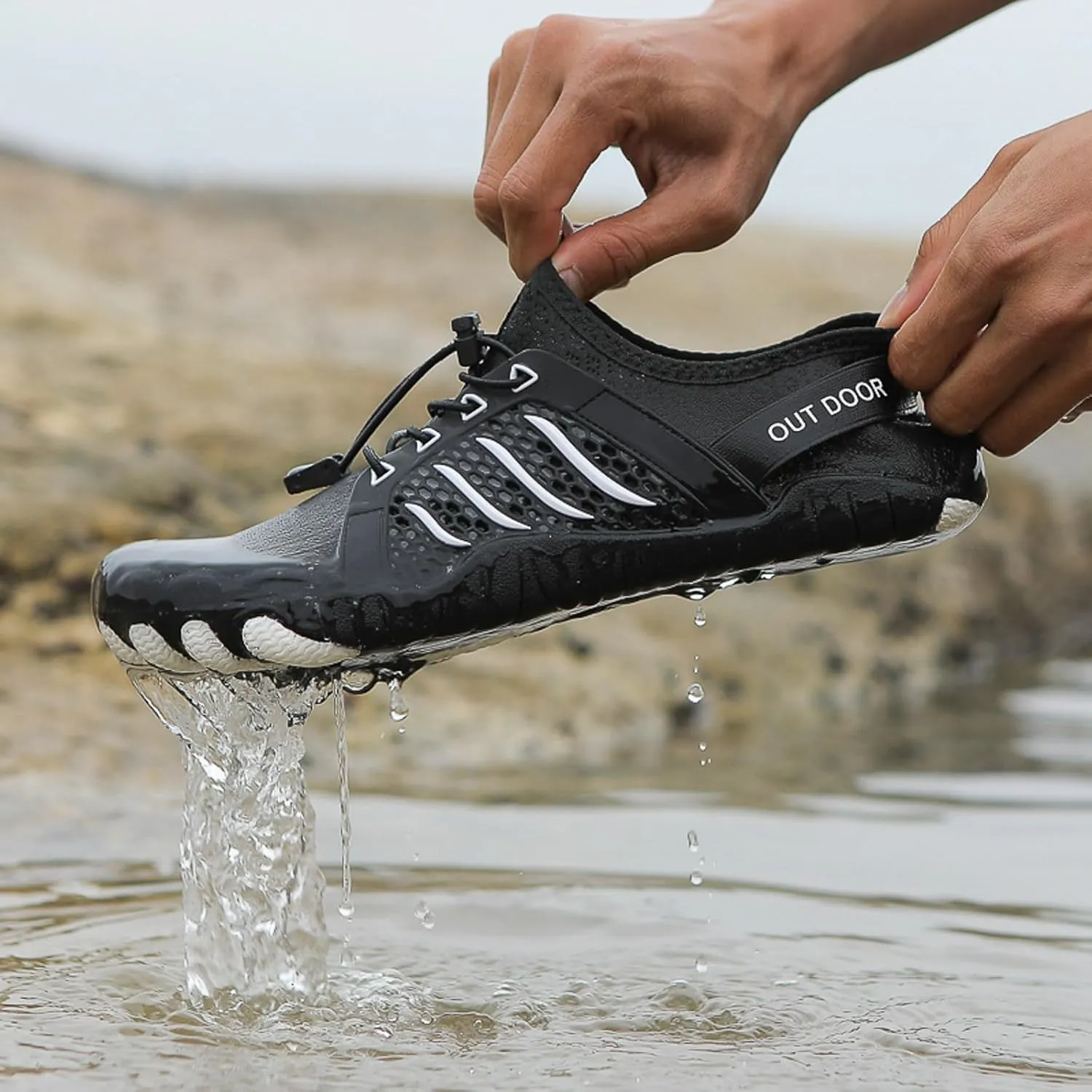 Mens Quick Drying River Tracing Shoes Breathable Beach Sports Shoes for Boating Fishing Diving Travel Wading Shoe