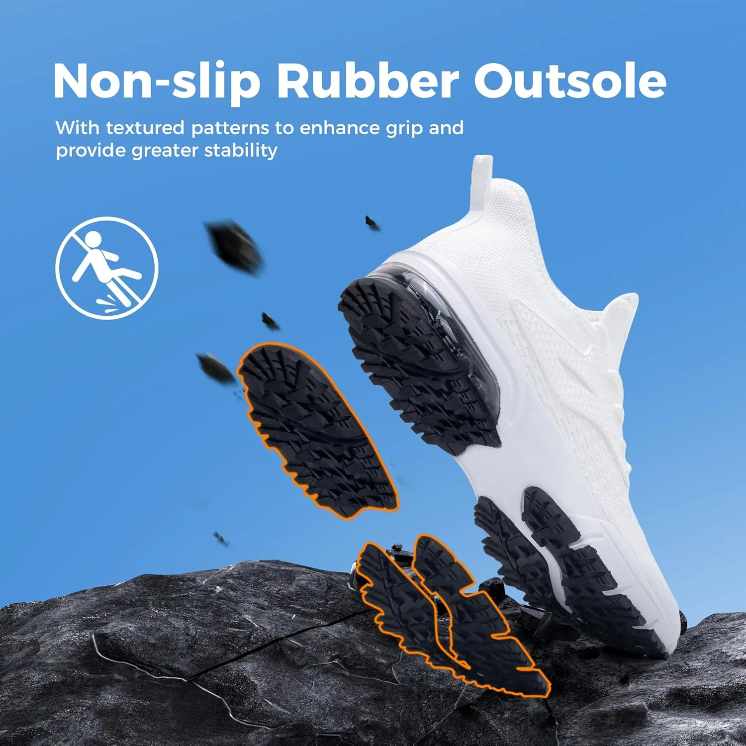 Mens Running Shoes Athletic Non Slip Walking Jogging Tennis Sneakers(US 7-12.5 D(M))