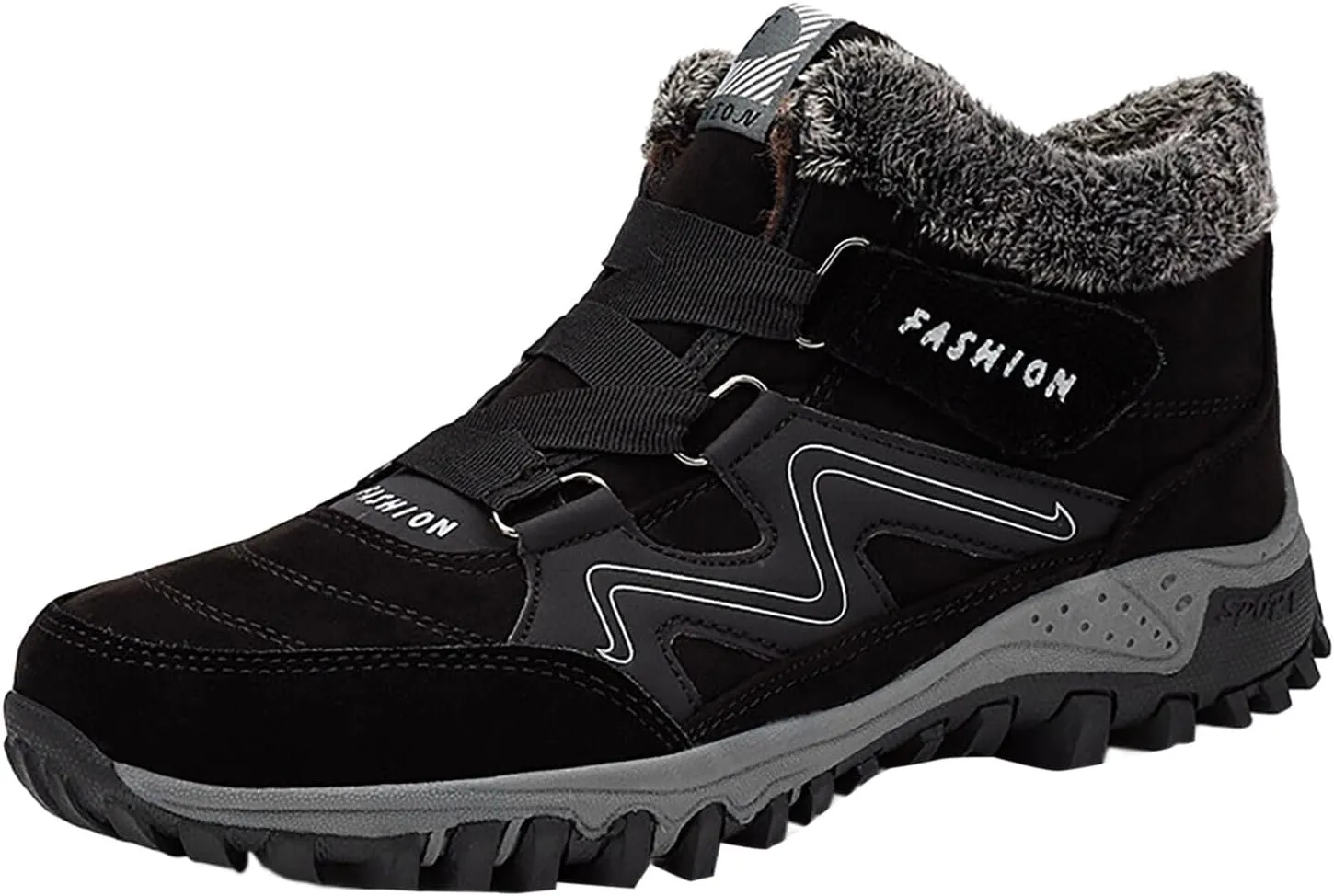 Men's Snow Boots Warm Furry Lined Footwear Waterproof Outdoor Comfort Winter Boots Non-slip Cold Weather Shoes Hiking Boot Trekking Boots