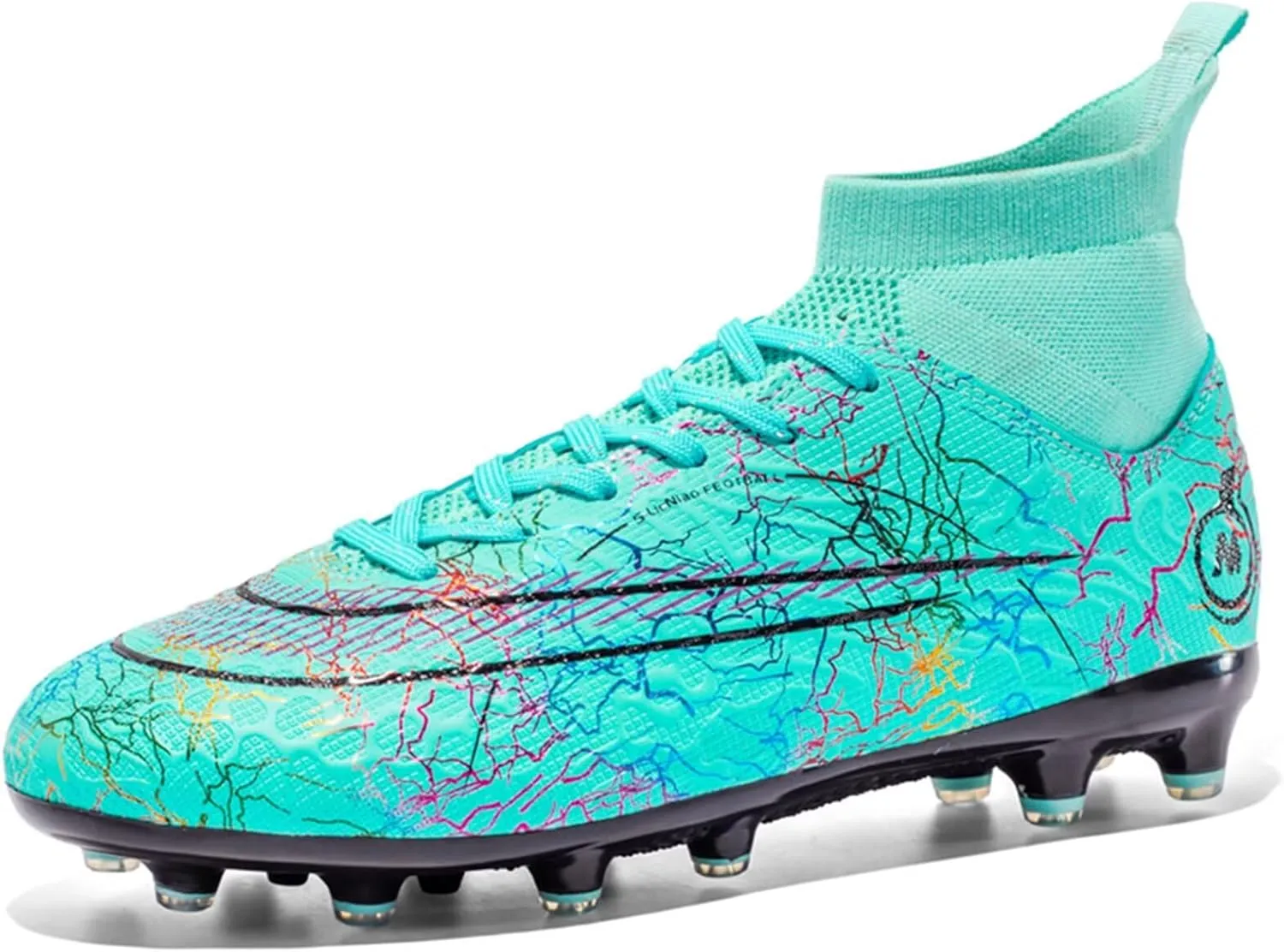 Mens Soccer Cleats Womens Football Boots Youth High-Top Outdoor Indoor Turf Soccer Shoes for Big Boys Girls