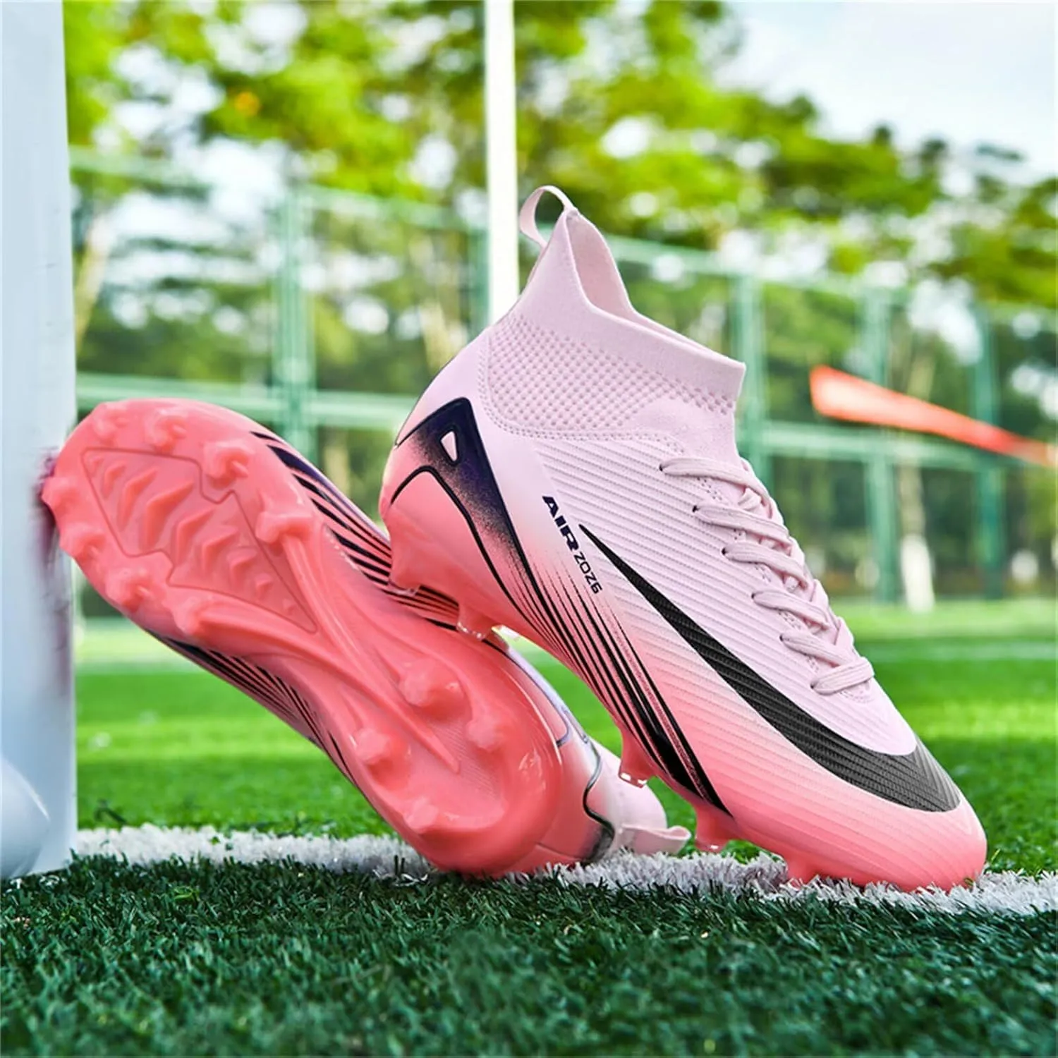 Mens Soccer Cleats Womens Football Shoes High Tops Non Slip Spikes Indoor Outdoor Youth Baseball Lacrosse Sneaker