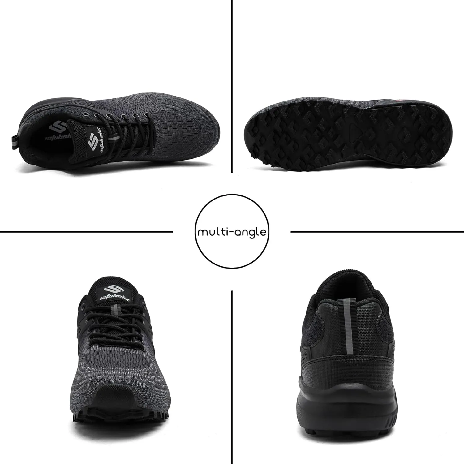 Men's Trail Running Shoes Lightweight Breathable Walking Hiking Sneakers Outdoor Athletic Tennis Cross Training Shoes