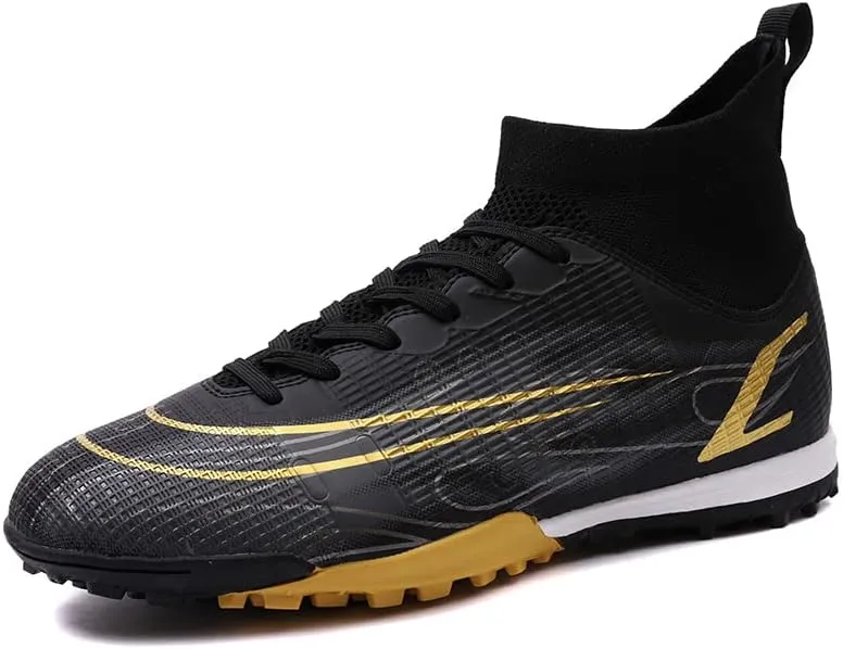 Men??s Womens Soccer Shoes Cleats Professional High Top Breathable Training Sneakers