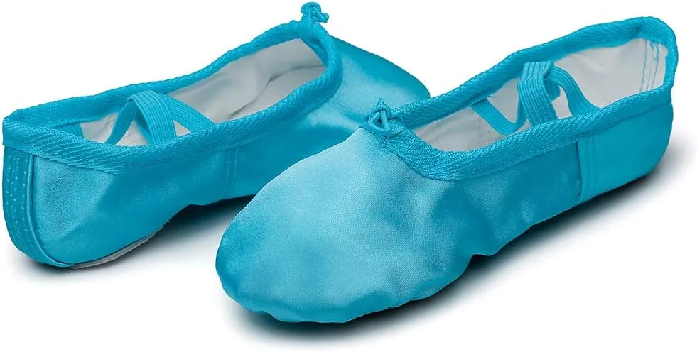 MSMAX Girls Ballet Shoes Satin Performa Dance Slippers for Kids