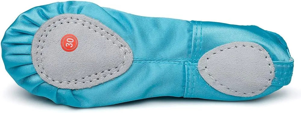 MSMAX Girls Ballet Shoes Satin Performa Dance Slippers for Kids