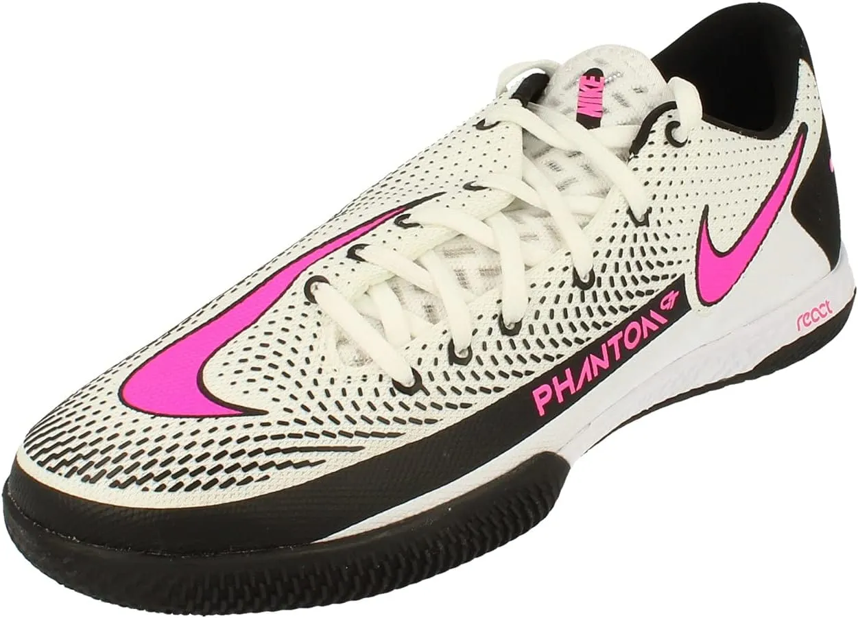 Nike React Phantom GT Pro IC Mens Football Boots CK8463 Soccer Shoes (UK 9 US 10 EU 43, White Pink Black 160)