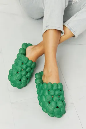 NOOK JOI Laid Back Bubble Slides in Green NOOK JOI Laid Back Bubble Slides in Green