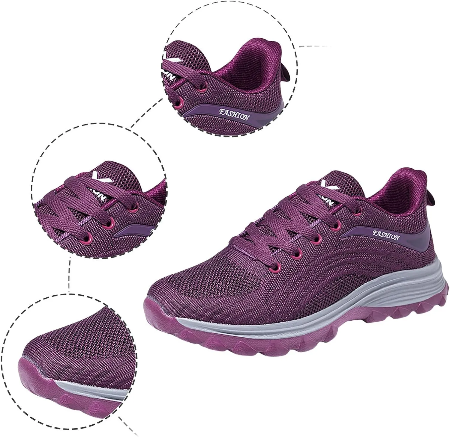 Slip on Walking Shoes Women Memory Foam Non Slip Comfortable Running Shoes Breathable Mesh Sports Workout Tennis Shoes Ladies 2024 Fashion Sneakers