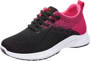 Sneakers for Women Casual Mesh Breathable Lace Up Walking Mens Running Shoes Wide Width Shoes Casual Brown Sneakers White Tennis Shoe Trainers Shoe