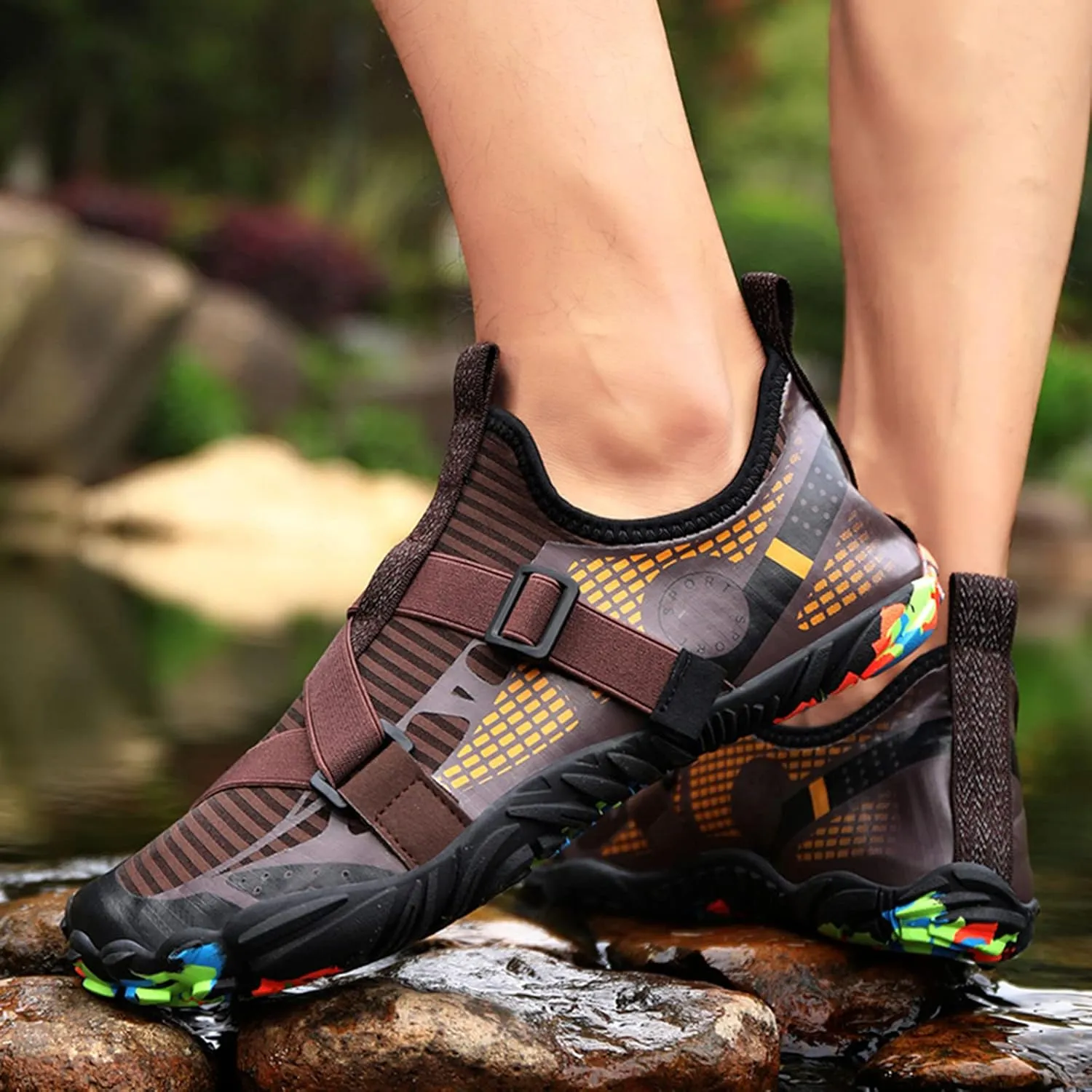 Summer Water Shoes Men Quick Drying Shoes Hiking Swimming River Tracing Shoes Breathable Non Slip Elastic