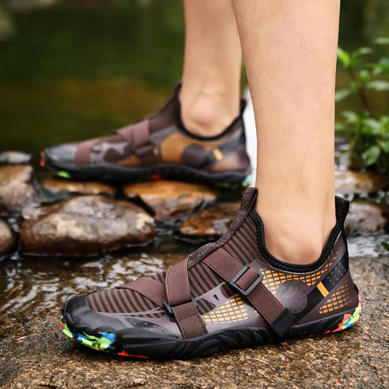 Summer Water Shoes Men Quick Drying Shoes Hiking Swimming River Tracing Shoes Breathable Non Slip Elastic