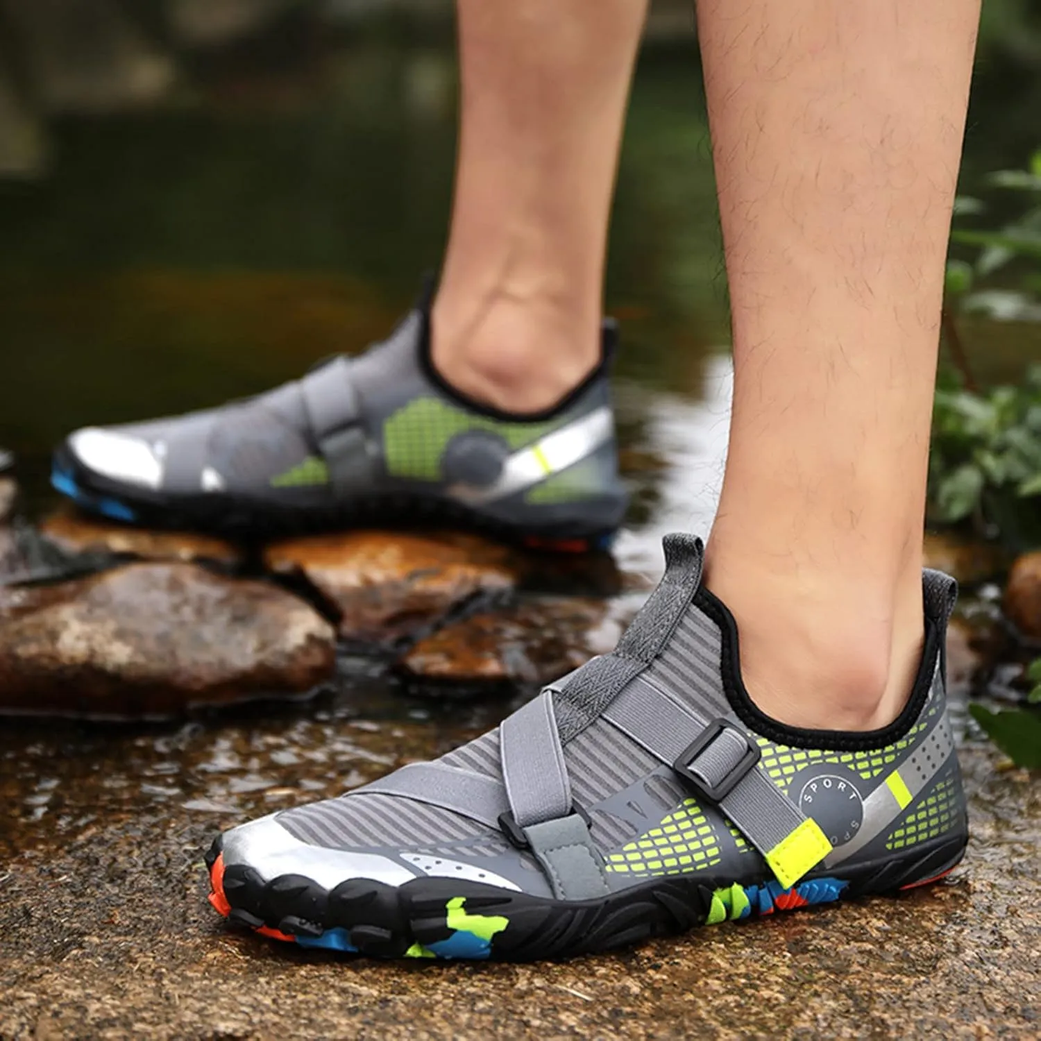 Summer Water Shoes Men Quick Drying Shoes Hiking Swimming River Tracing Shoes Breathable Non Slip Elastic