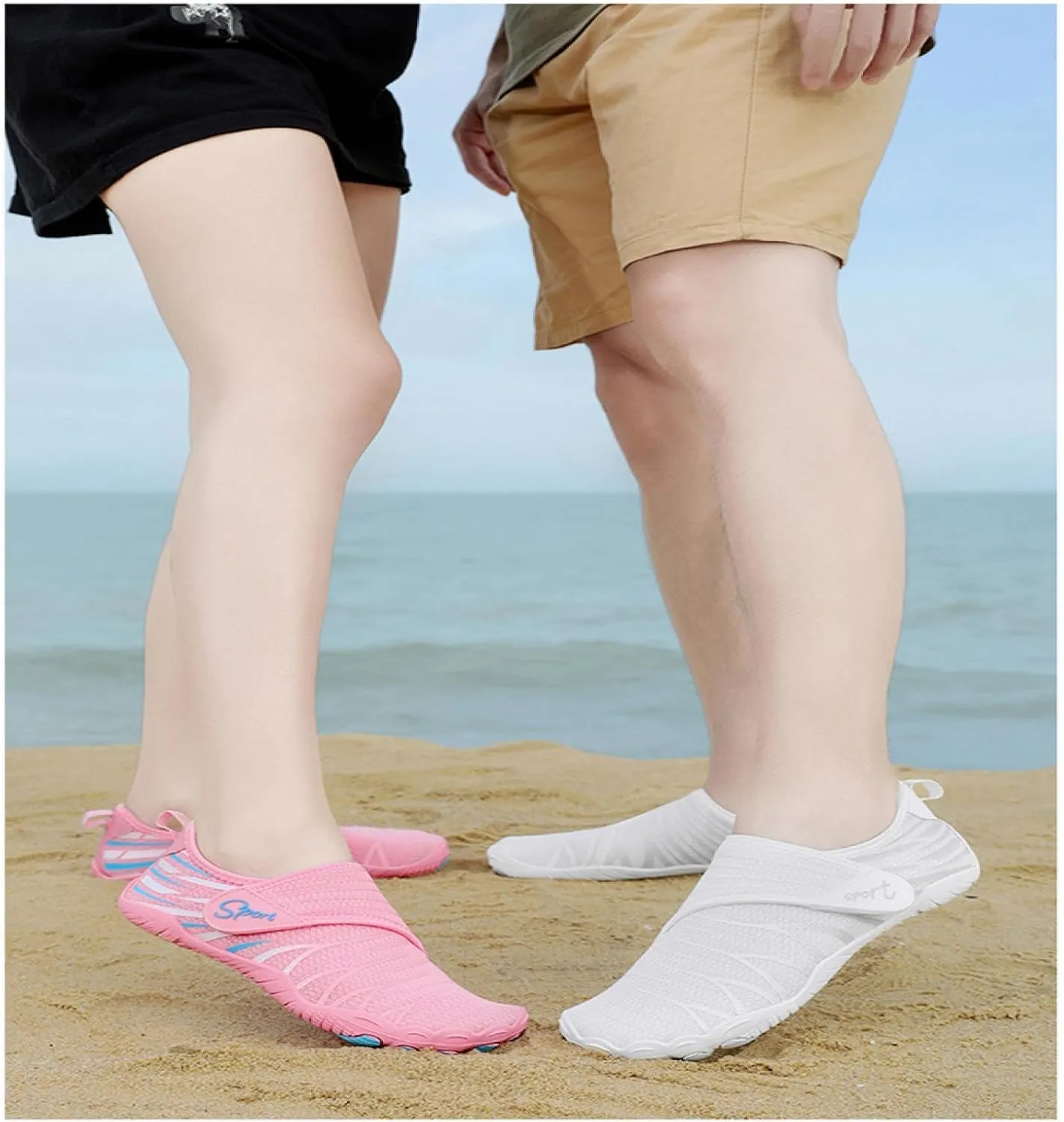 Water Shoes for Men Women - Quick-Dry Aqua Socks for Swimming, Surfing, Snorkeling | Non-Slip Rubber Sole & Elastic Lycra Upper